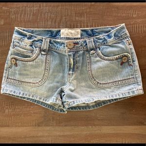 Aeropostale Faded Blue Jean Short Shorts Size 4